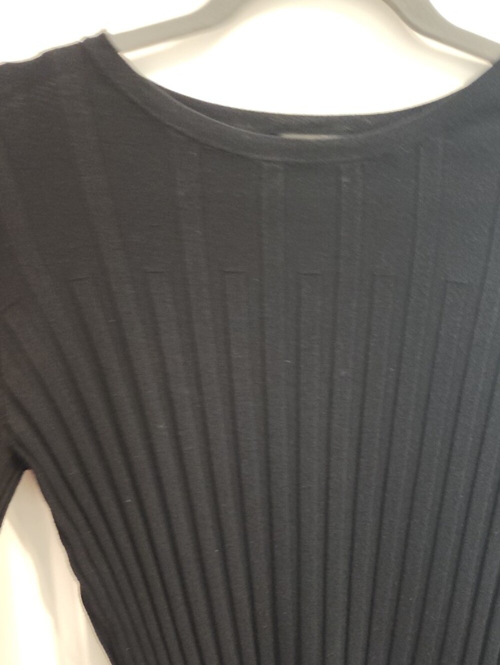 Halogen Black Ribbed Long-Sleeve Tee - Picture 7 of 10
